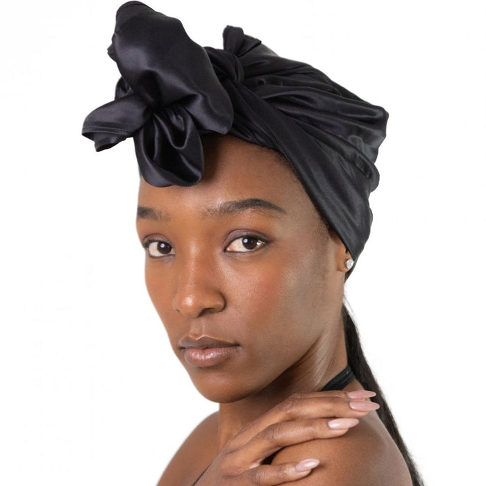 Organic Silk Onyx Black Scarf