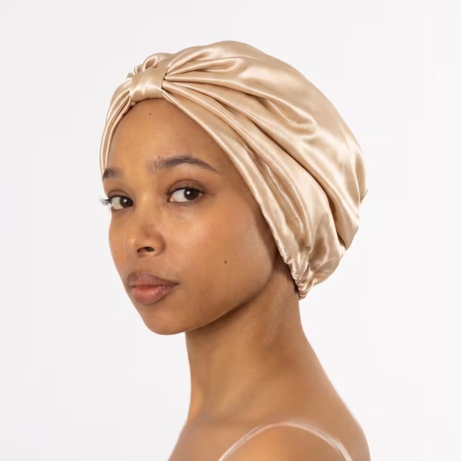 Gorro de seda orgánica para el cabello