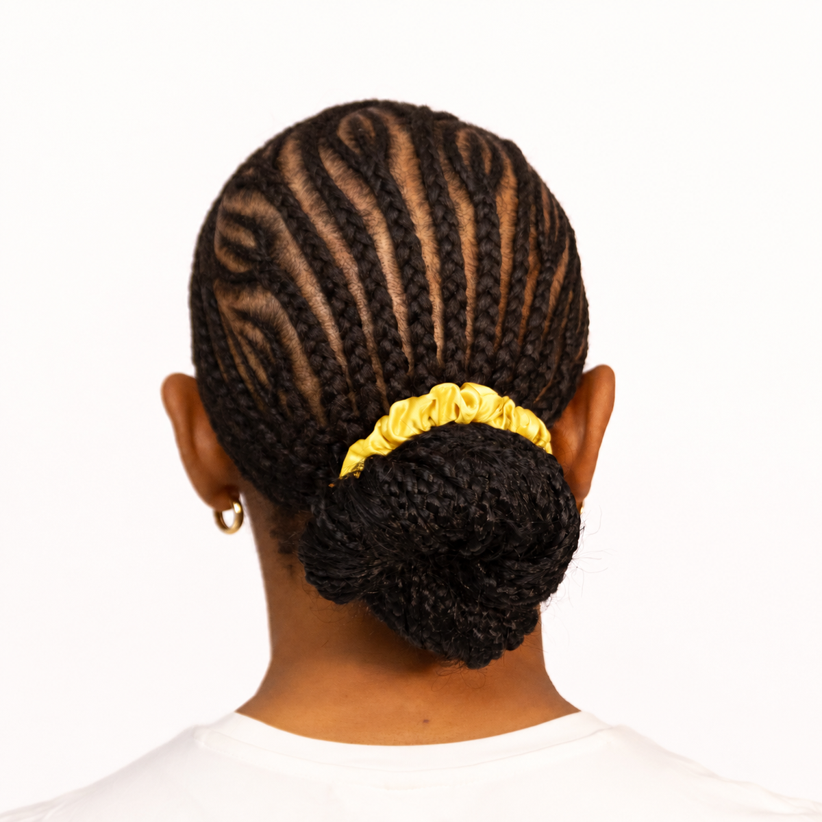 Organic Silk Small Scrunchie Sunshine Yellow