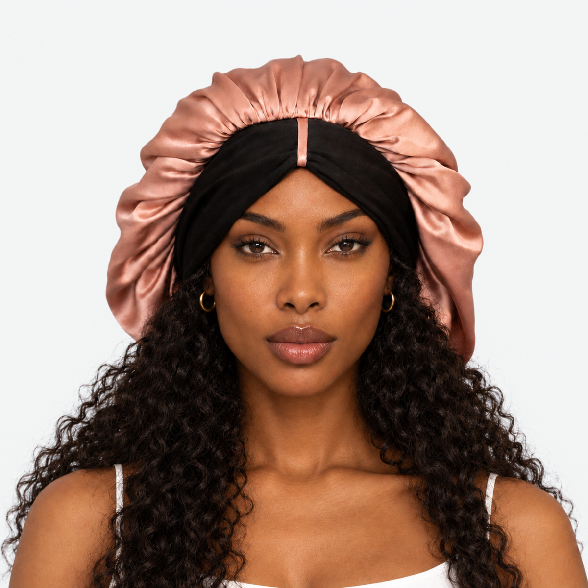 XL Organic Silk Hair Bonnet Dusty Pink