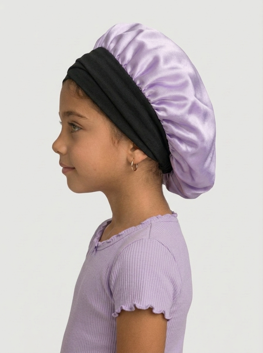 Bonnet en soie biologique pour cheveux