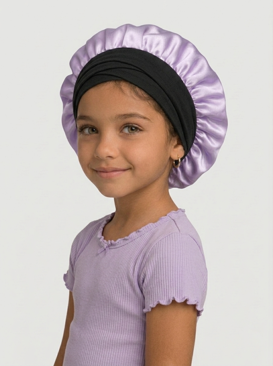 Bonnet en soie biologique pour cheveux