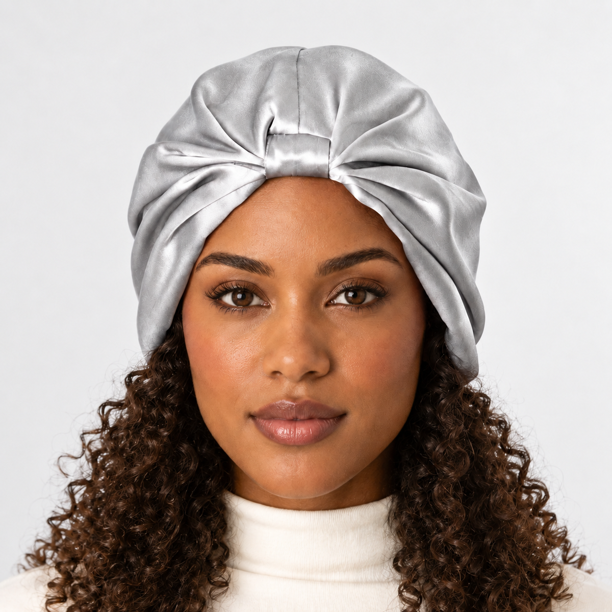 Organic Silk Hair Bonnet Silver