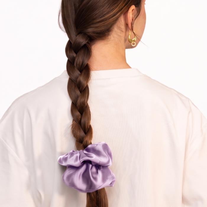 Organic Silk Oversized Scrunchie Dreamy lilac