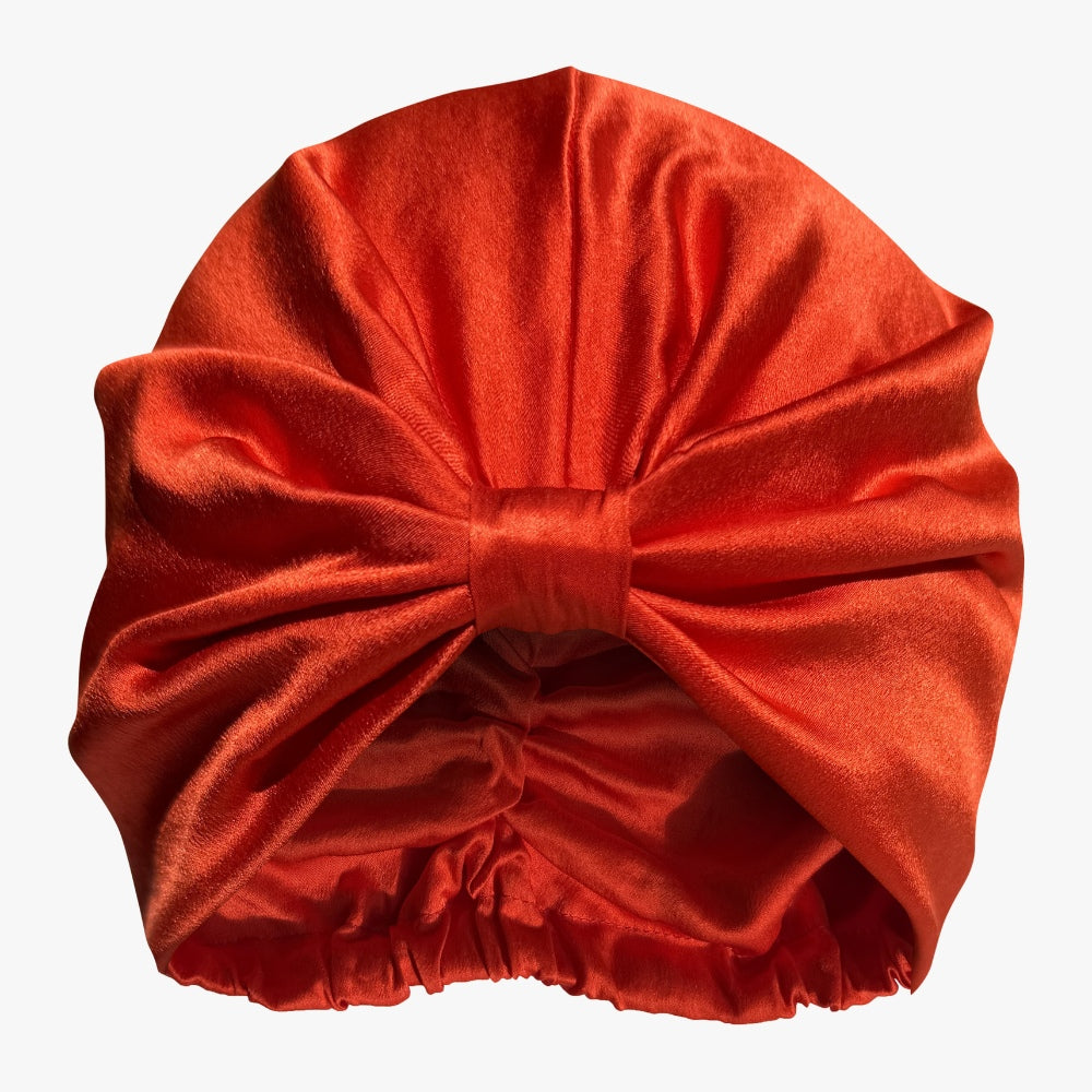 Bonnet en soie biologique pour cheveux