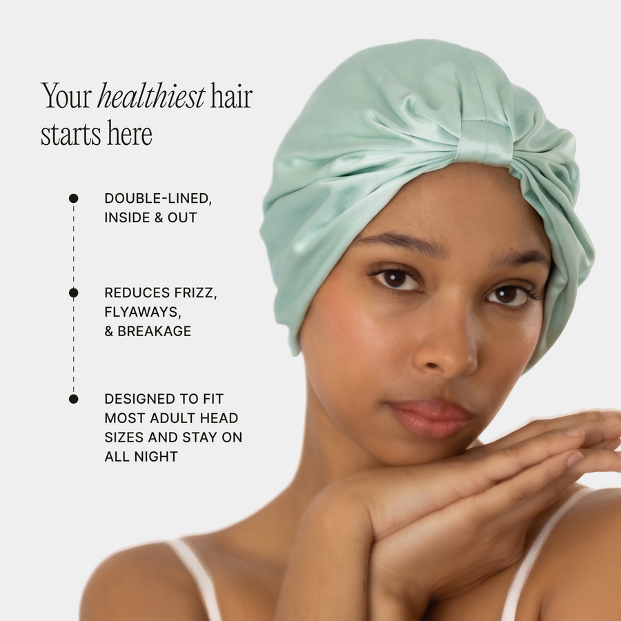 Bonnet en soie biologique pour cheveux