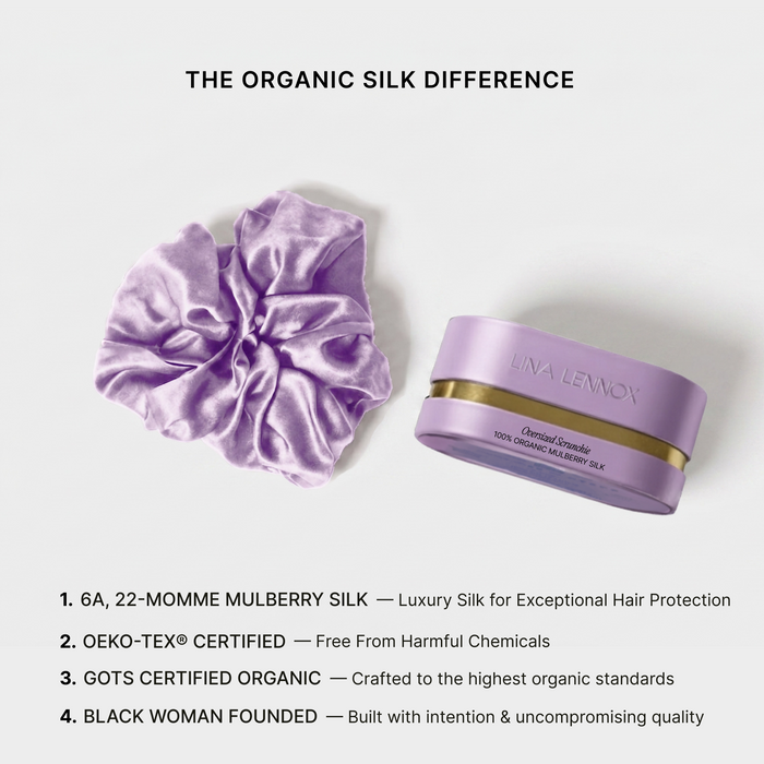 Organic Silk Oversized Scrunchie Dreamy lilac