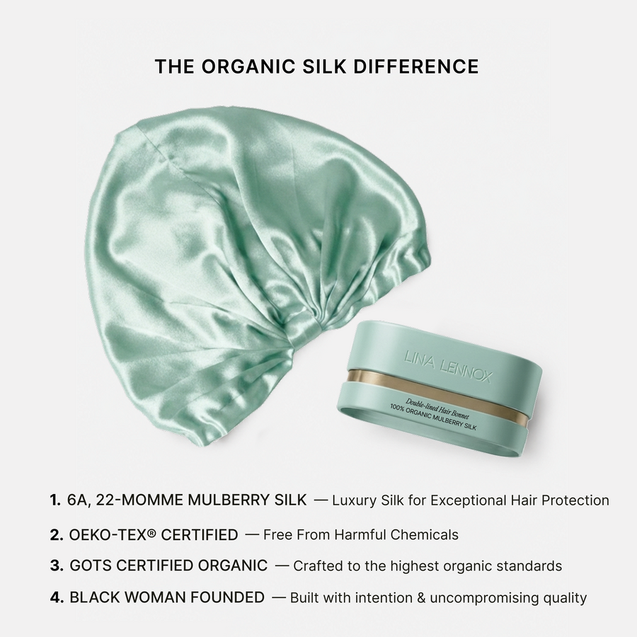 Bonnet en soie biologique pour cheveux
