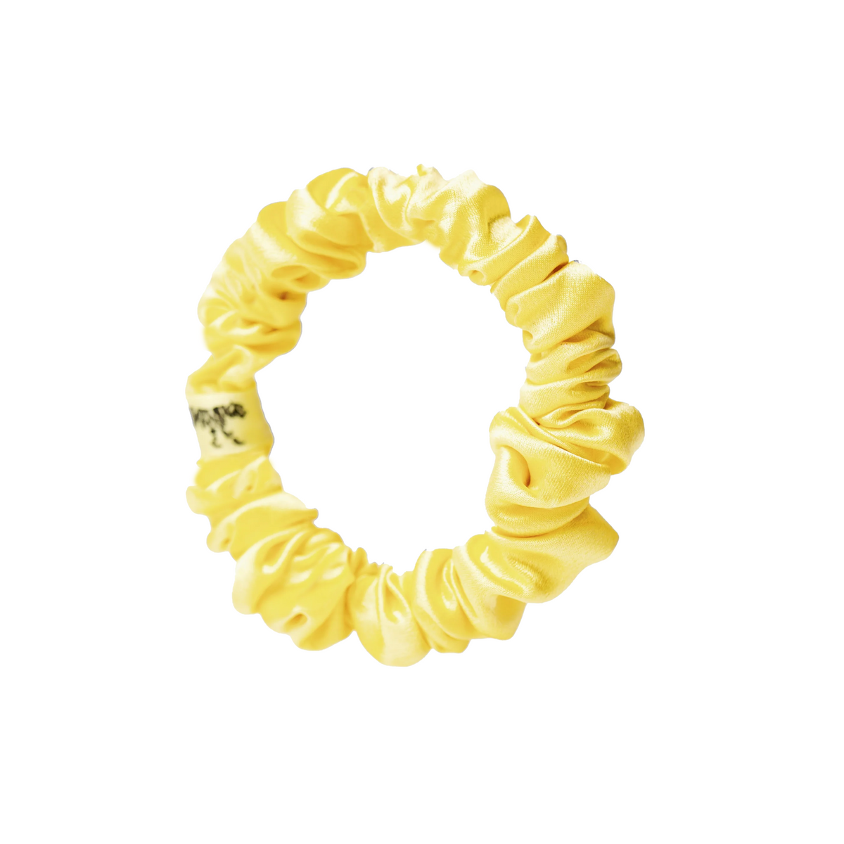 Organic Silk Small Scrunchie Sunshine Yellow