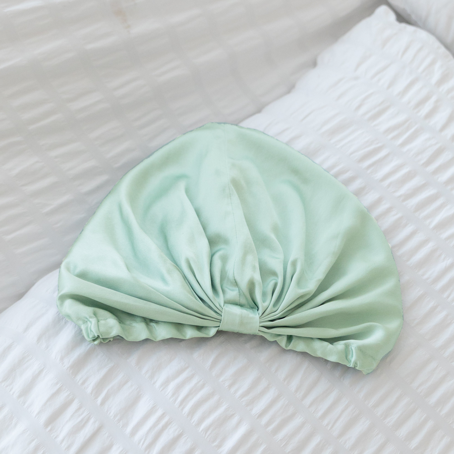 Bonnet en soie biologique pour cheveux