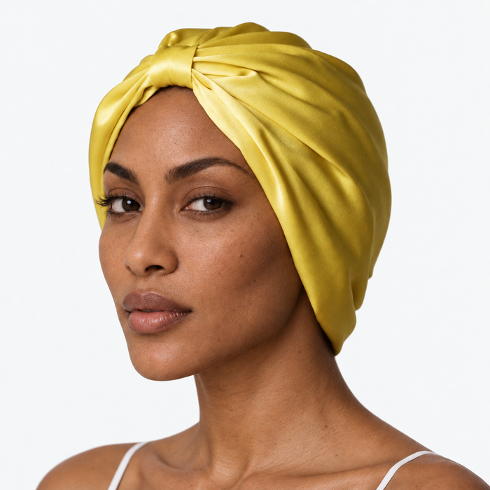 Gorro de seda orgánica para el cabello