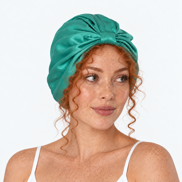Gorro de seda orgánica para el cabello