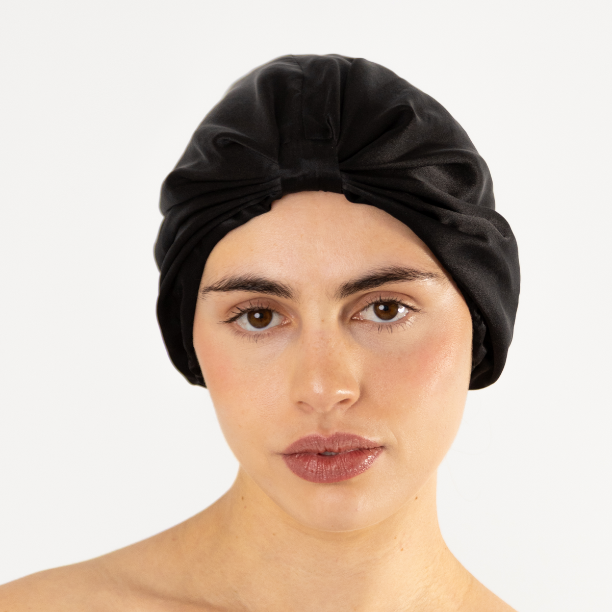 Organic Silk Hair Bonnet Onyx Black