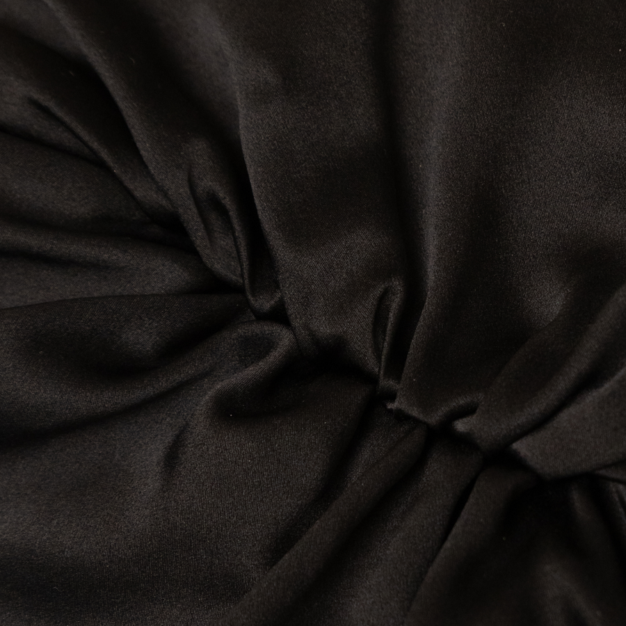 Organic Silk Hair Bonnet Onyx Black