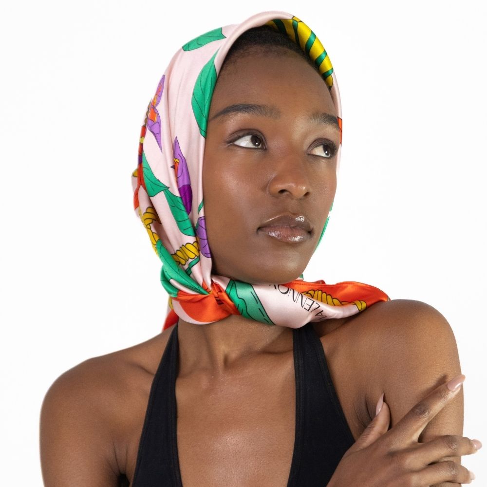 Organic Silk Tropical Scarf