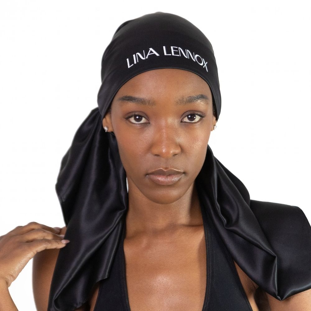 Organic Silk Onyx Black Scarf