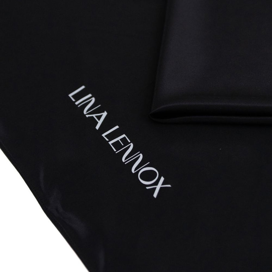 Organic Silk Onyx Black Scarf