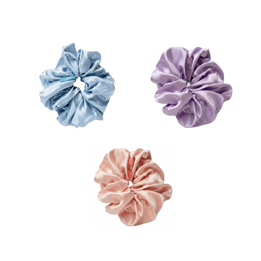 Organic Silk Pastel Dreams Scrunchie Set