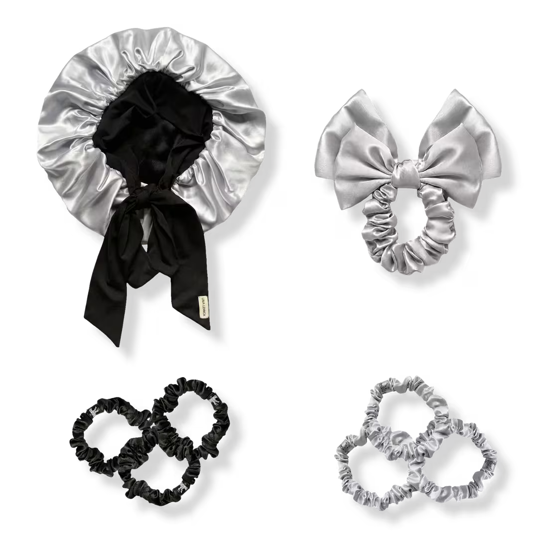 Organic Silk Silver + Black Edit