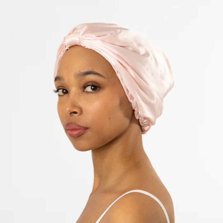 Bonnet en soie biologique pour cheveux