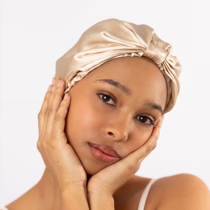 Gorro de seda orgánica para el cabello