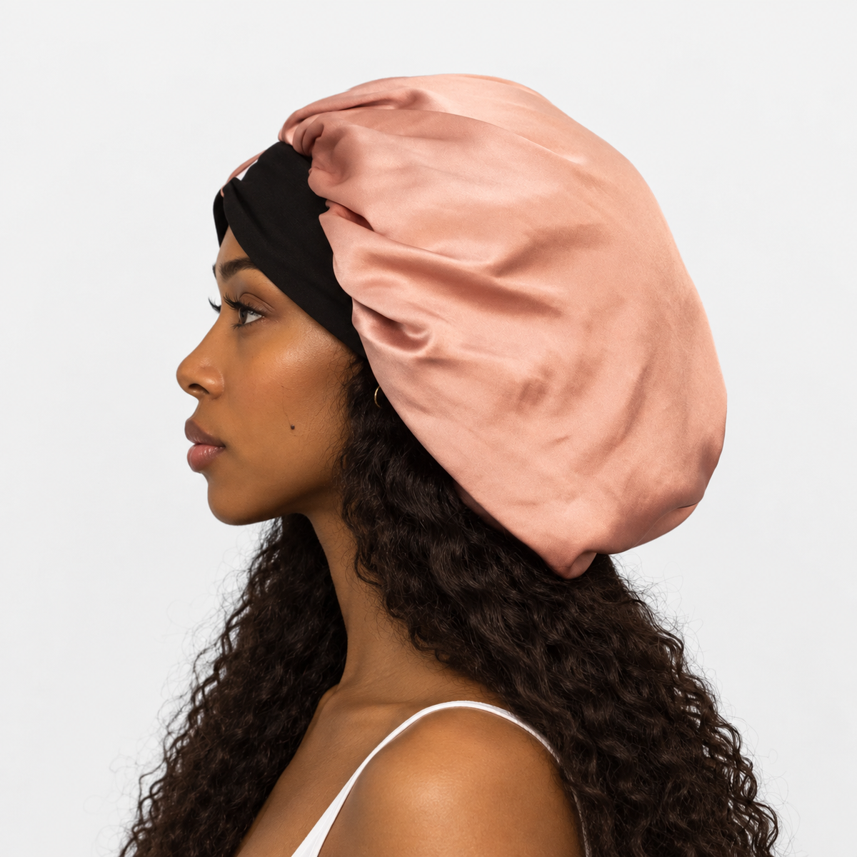 Gorro de seda orgánica para el cabello