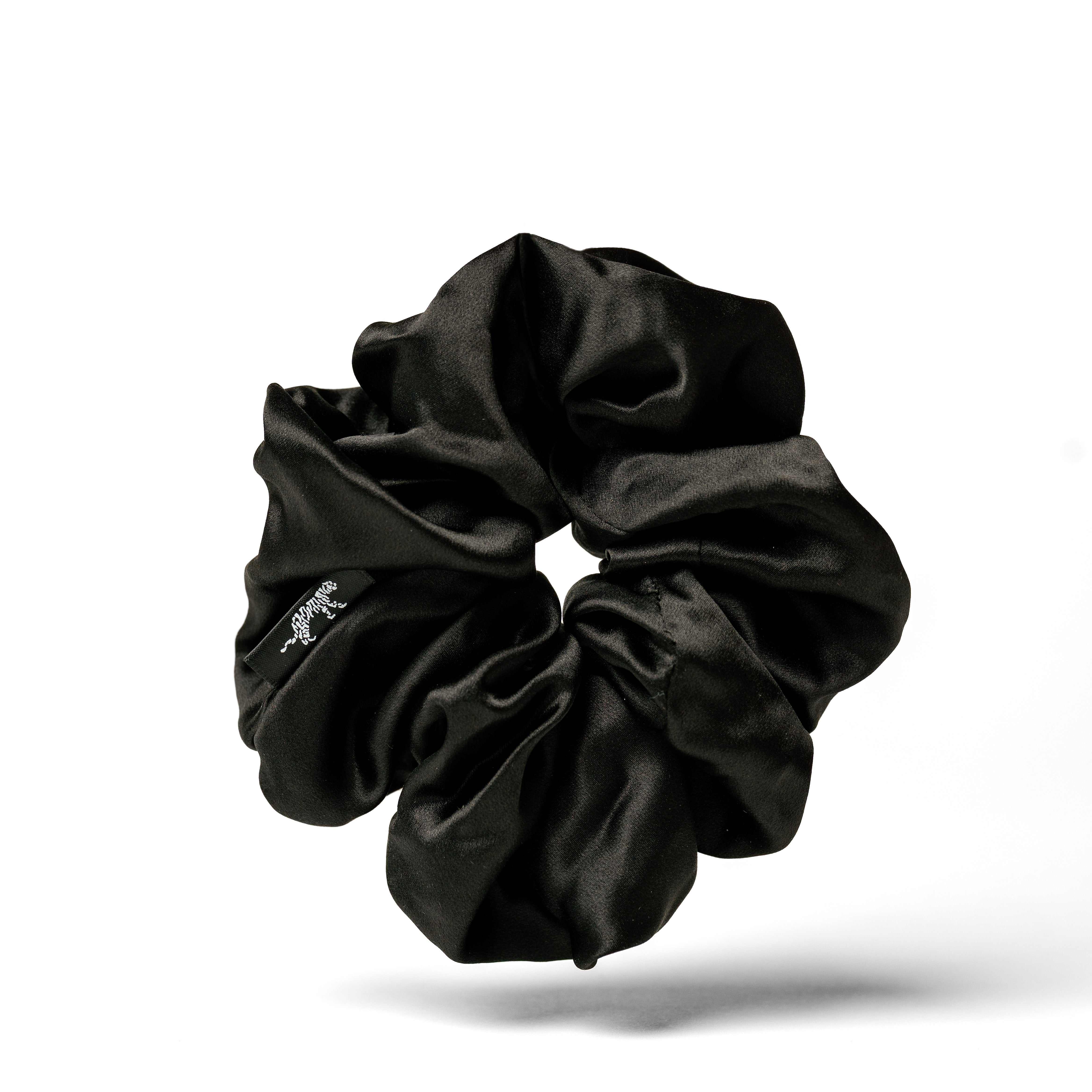 Oversized Organic Silk Scrunchie Onyx Black – LINA LENNOX