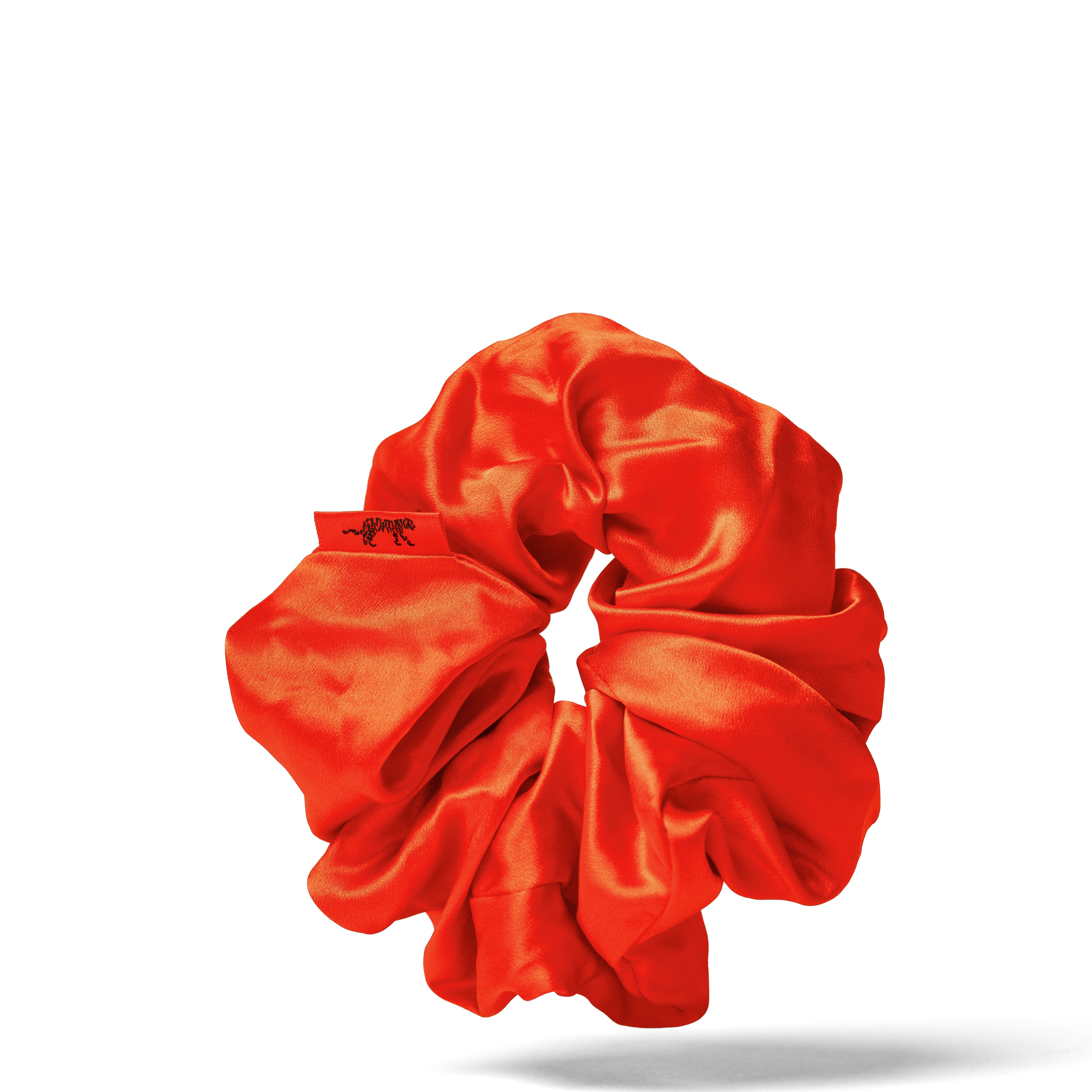 Organic Silk Oversized Scrunchie Tomato Red – LINA LENNOX