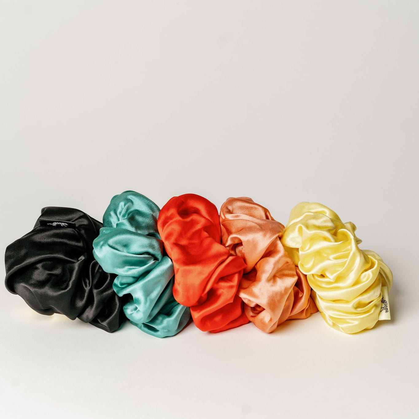 Oversized Organic Silk Scrunchie Onyx Black