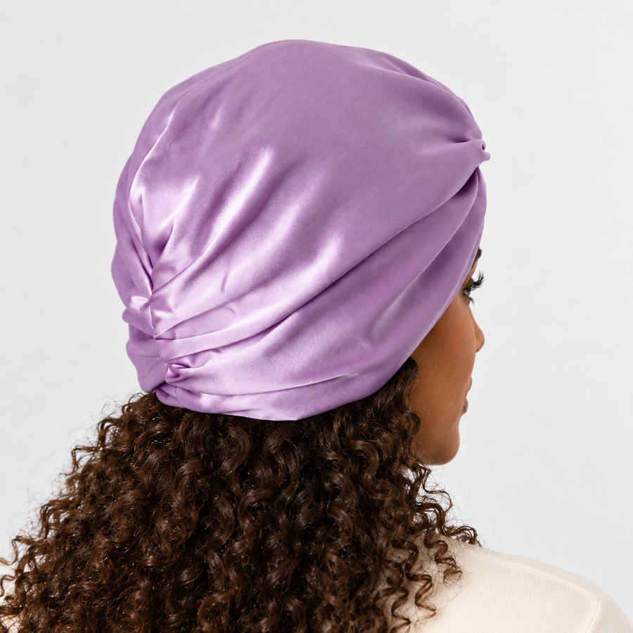 Gorro de seda orgánica para el cabello