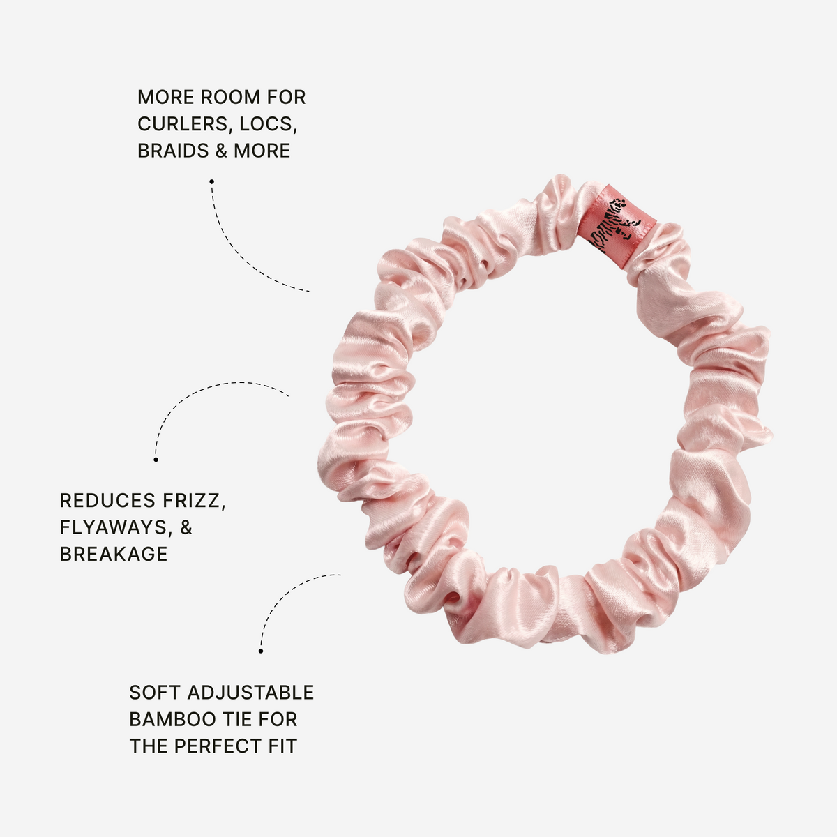Organic Silk Small Scrunchie Blush Pink