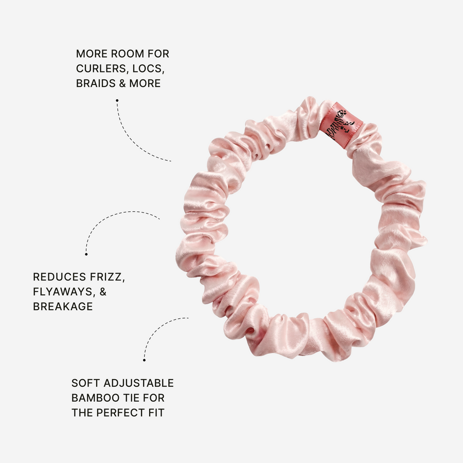 Organic Silk Small Scrunchie Blush Pink