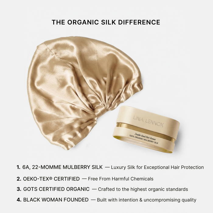 Bonnet en soie biologique pour cheveux