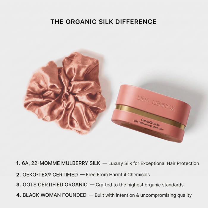 Organic Silk Oversized Scrunchie Dusty Pink