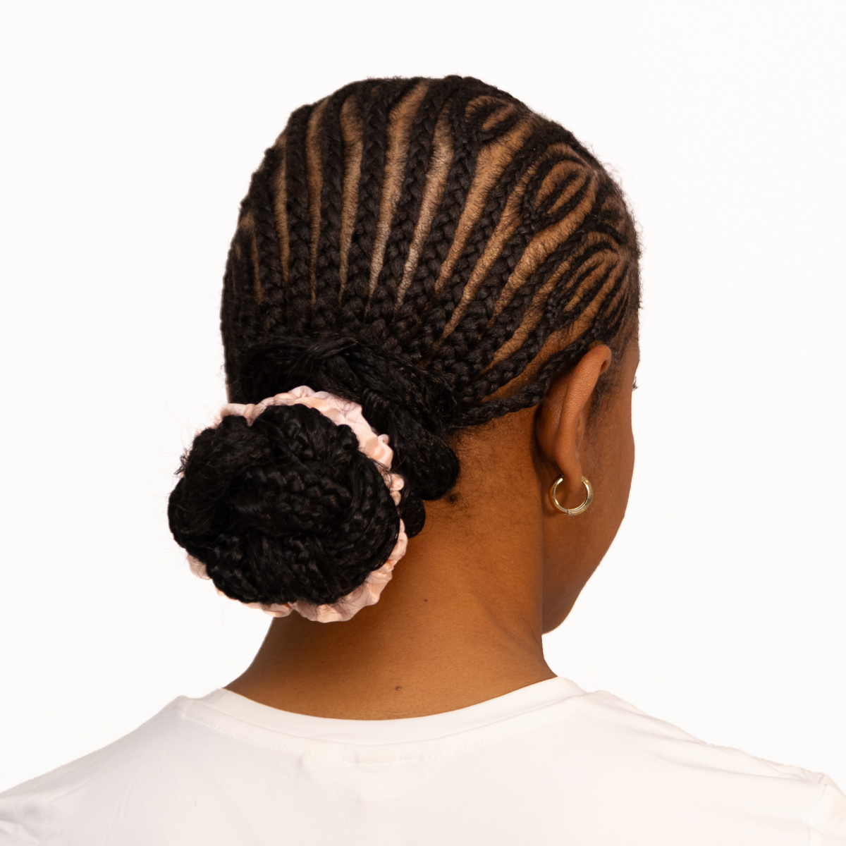 Organic Silk Small Scrunchie Blush Pink