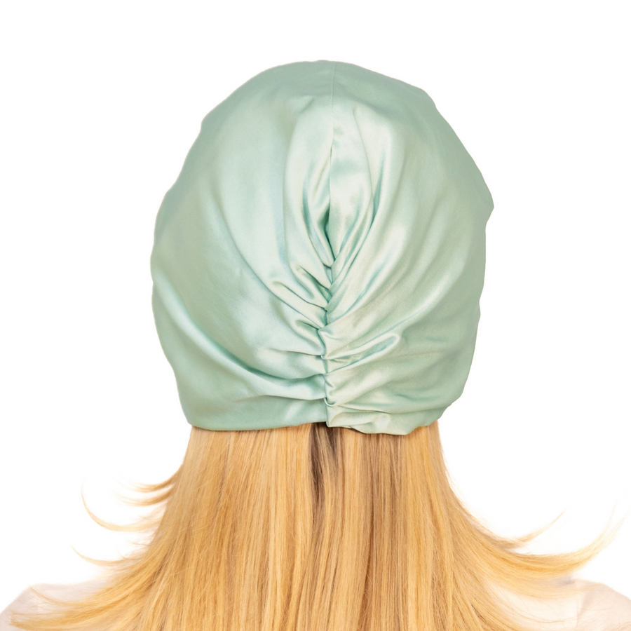 Bonnet en soie biologique pour cheveux