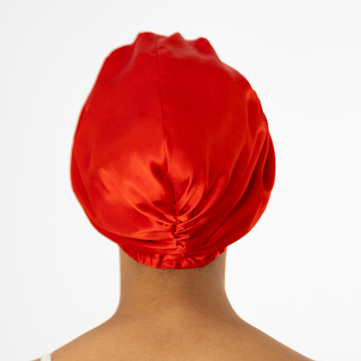 Organic Silk Hair Bonnet Tomato Red