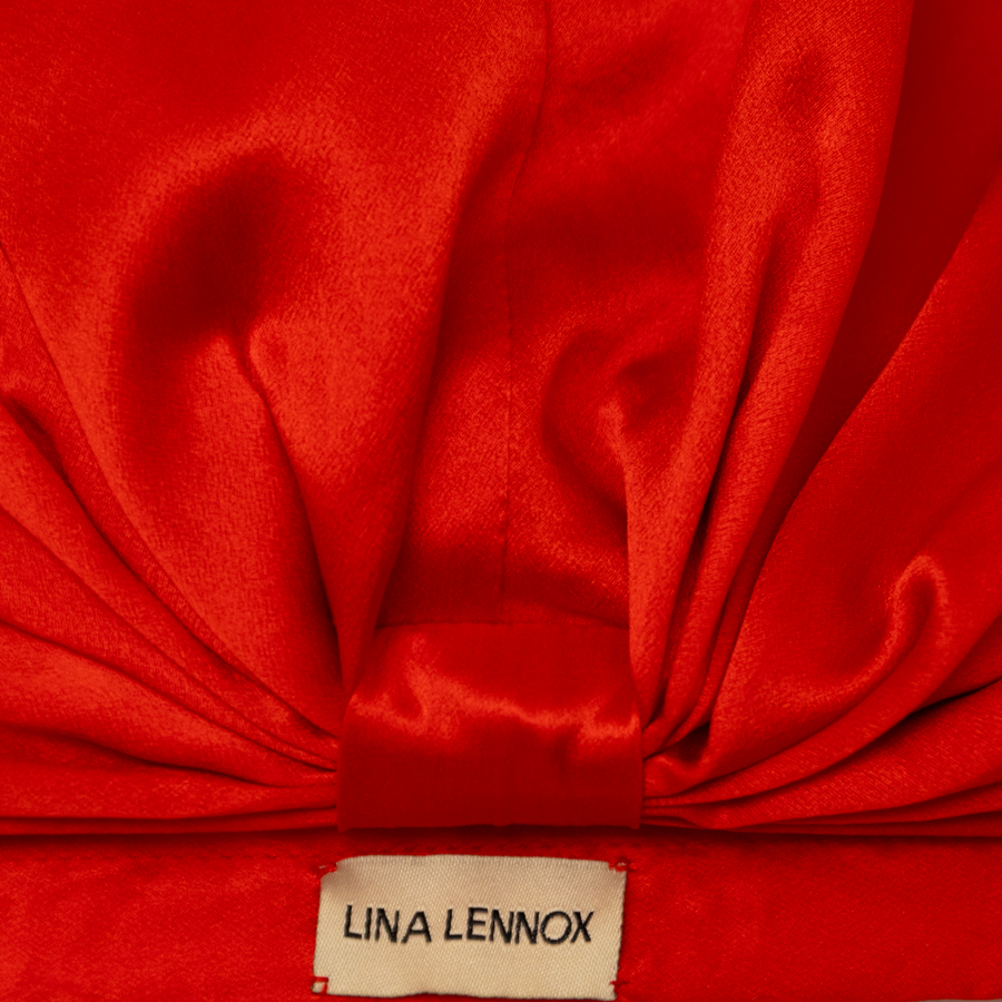 Organic Silk Hair Bonnet Tomato Red