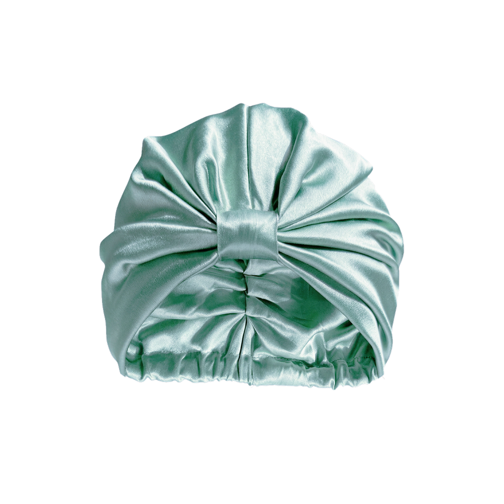 Organic Silk Hair Bonnet Mint Green