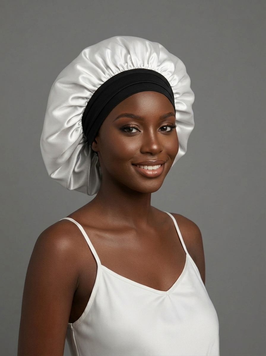 Gorro de seda orgánica para el cabello