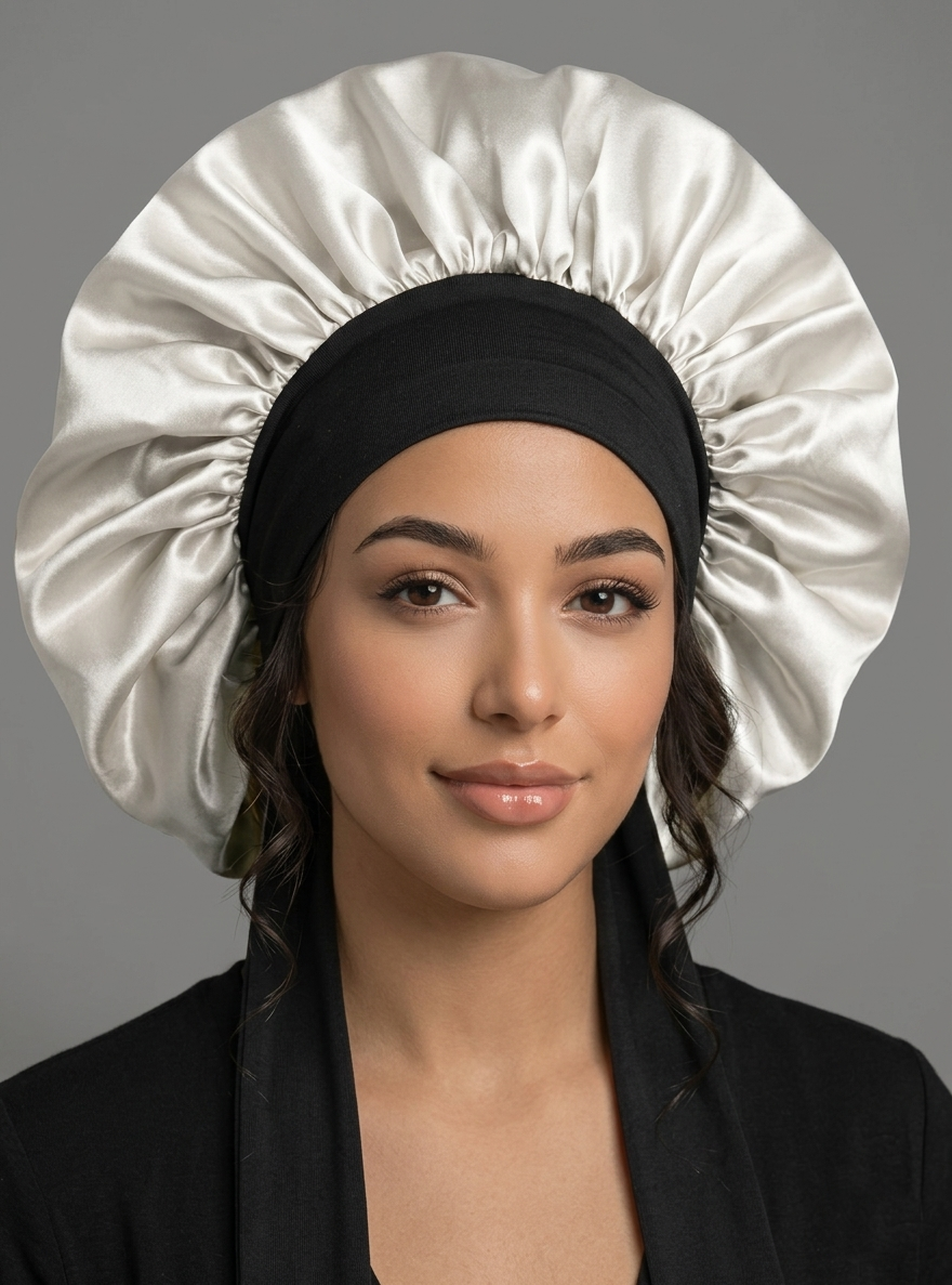 Gorro de seda orgánica para el cabello