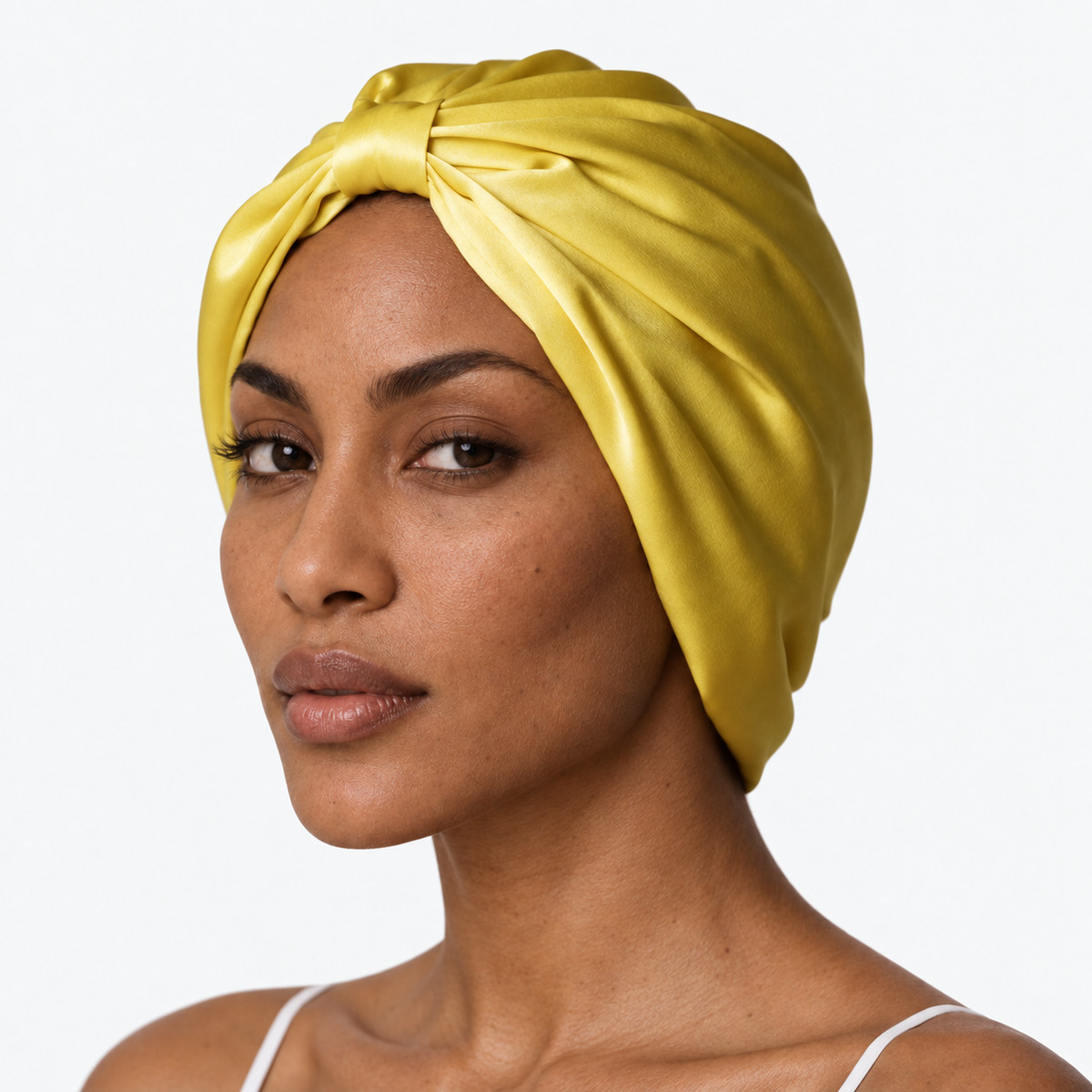 Organic Silk Hair Bonnet Sunshine Yellow